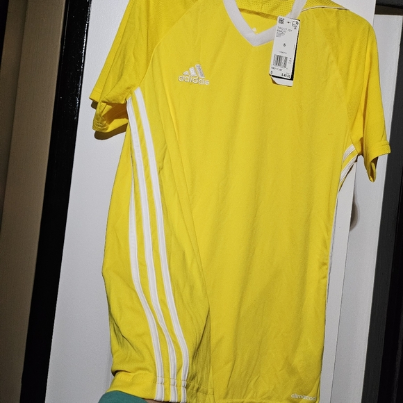 Adidas Men's TIRO 17 Soccer Jersey Climacool Material Bright Yellow Color - Picture 6 of 11